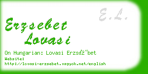 erzsebet lovasi business card